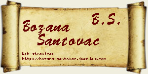 Božana Santovac vizit kartica